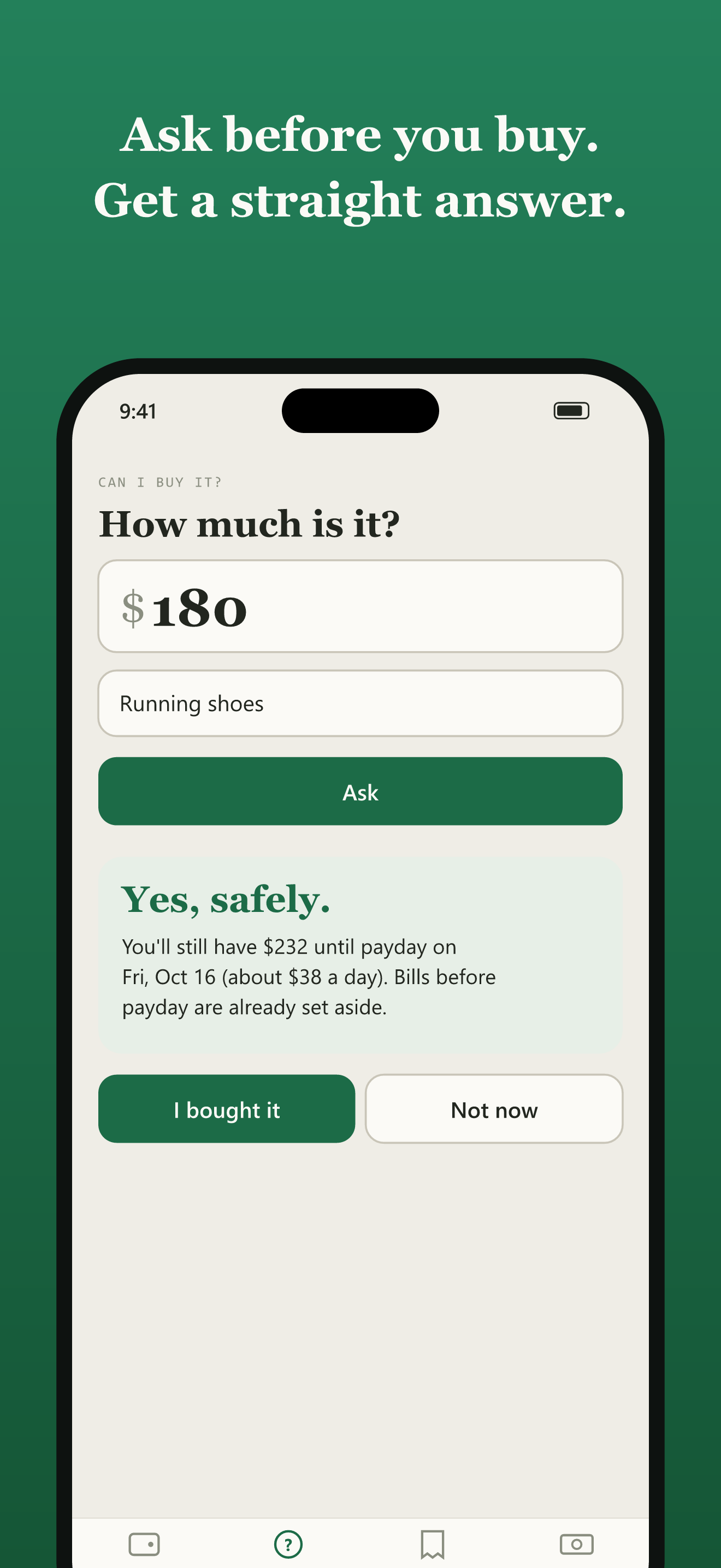 Can I Buy It? answering Yes, safely for $180 running shoes